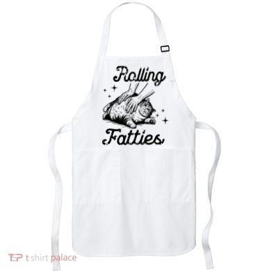 Rolling Fatties Cat Funny Apron
