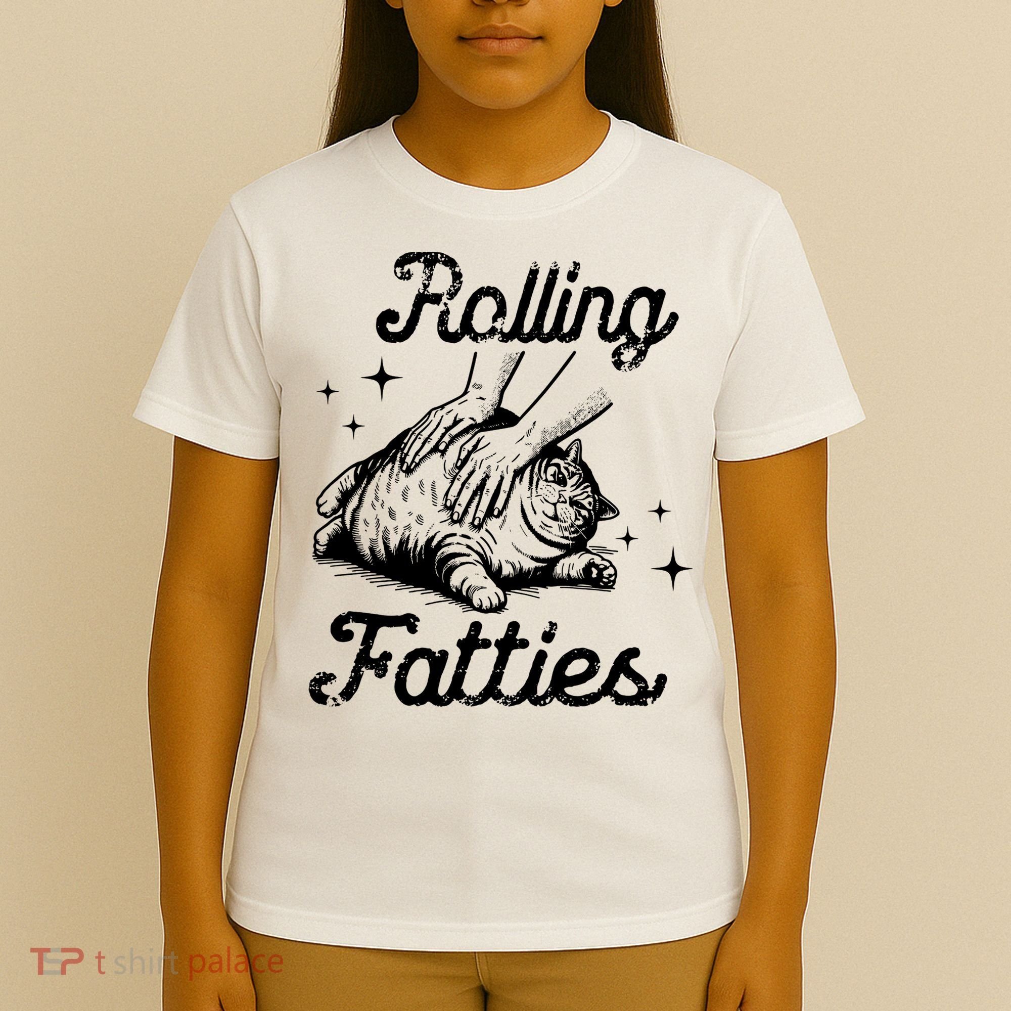 Rolling Fatties Cat Funny T-Shirt