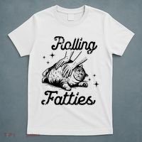Rolling Fatties Cat Funny T-Shirt thumb 5