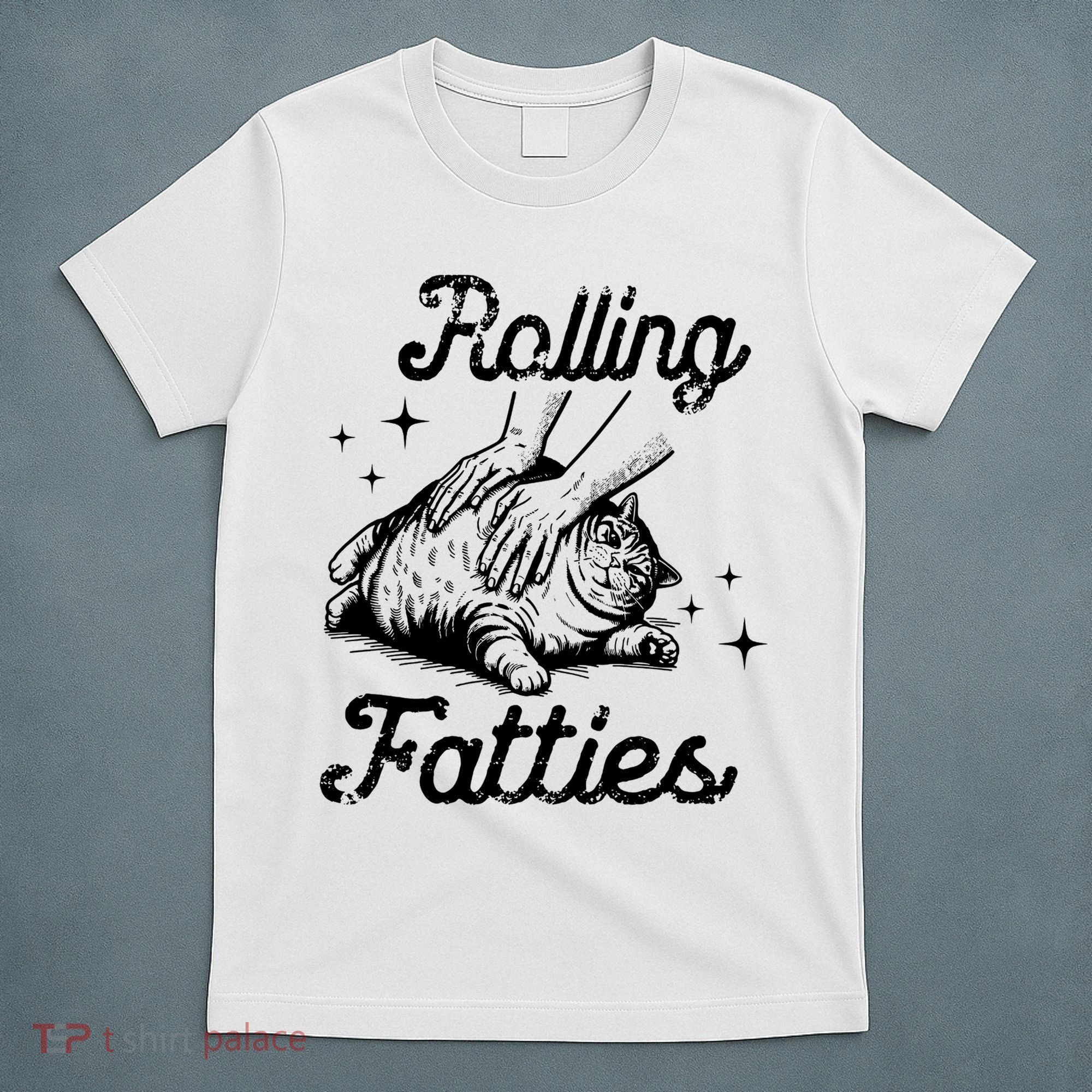 Rolling Fatties Cat Funny T-Shirt