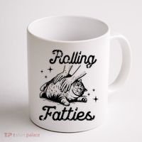 Rolling Fatties Cat Funny Coffee Mug thumb 1