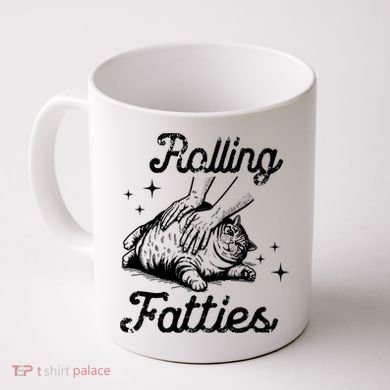 Rolling Fatties Cat Funny Coffee Mug