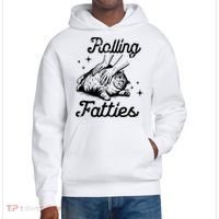 Rolling Fatties Cat Funny District V.I.T. Heavyweight Hoodie thumb 0
