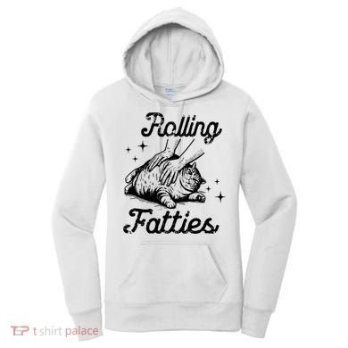 Rolling Fatties Cat Funny Women's Hoodie