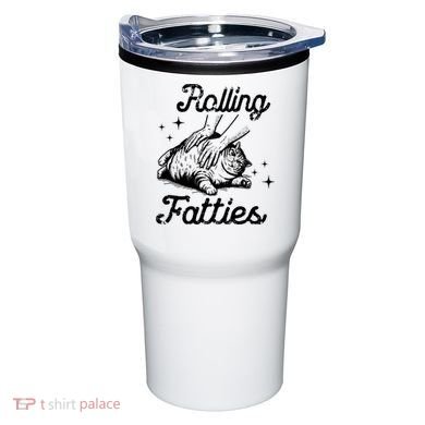 Rolling Fatties Cat Funny Tumbler