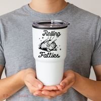 Rolling Fatties Cat Funny Tumbler thumb 2