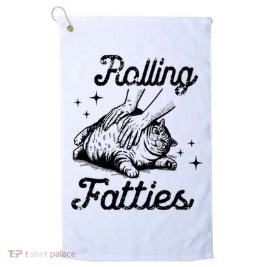 Rolling Fatties Cat Funny Golf Towel