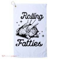 Rolling Fatties Cat Funny Golf Towel thumb 0