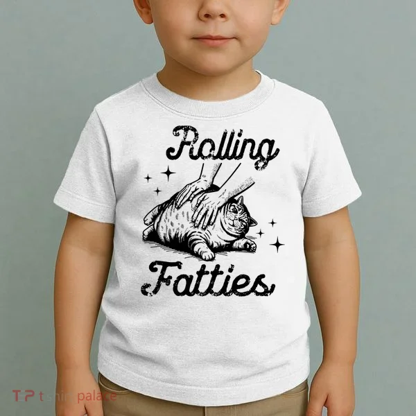 Rolling Fatties Cat Funny Toddler T-Shirt