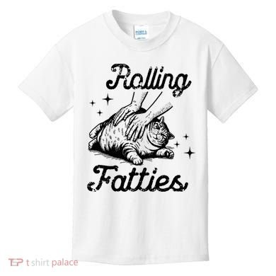Rolling Fatties Cat Funny Kids T-Shirt