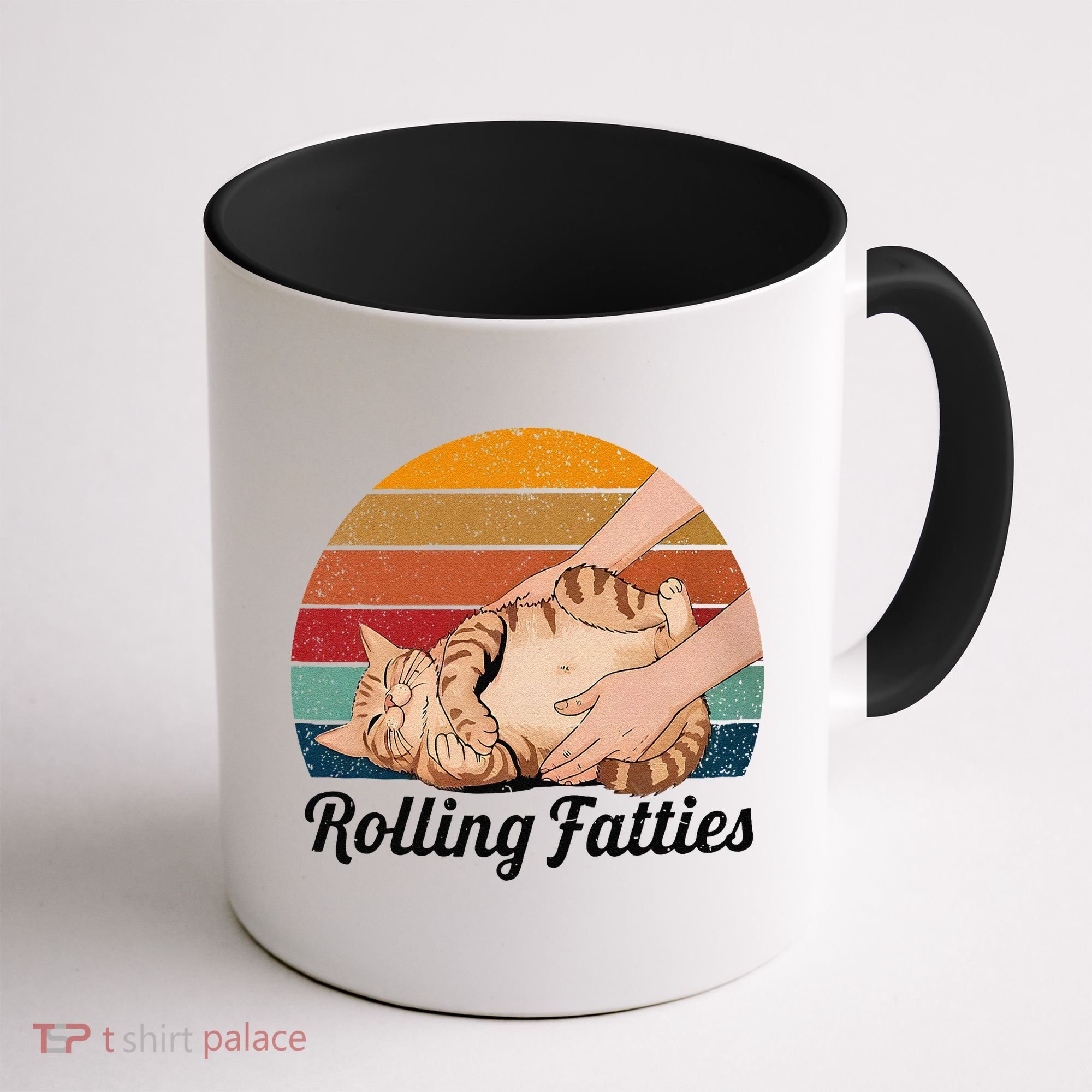 Rolling Fatties Cat Lover Humor Pet Cat Kitten Owner Coffee Mug