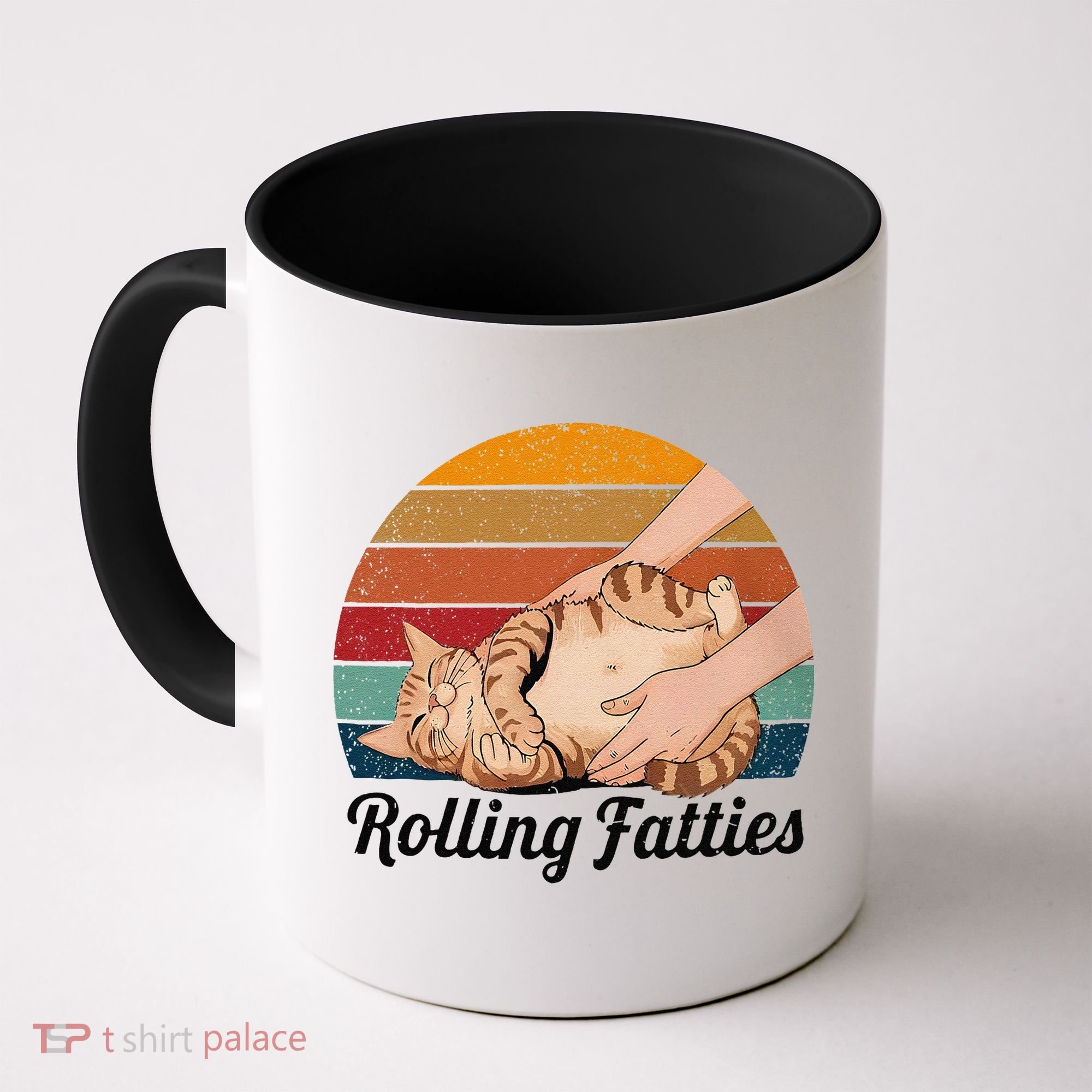Rolling Fatties Cat Lover Humor Pet Cat Kitten Owner Coffee Mug