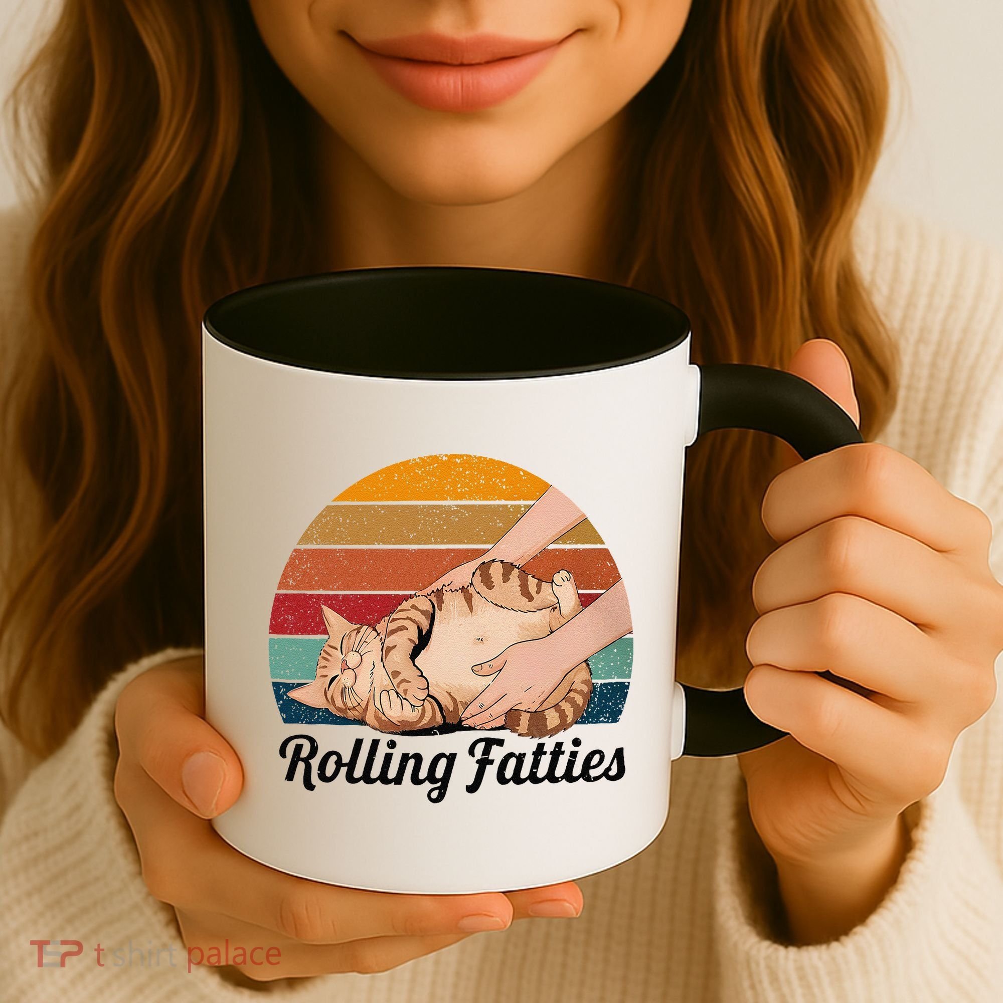 Rolling Fatties Cat Lover Humor Pet Cat Kitten Owner Coffee Mug