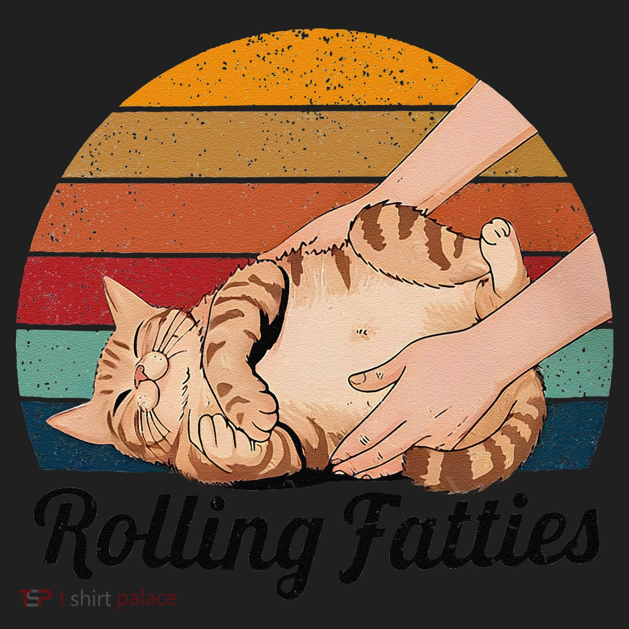 Rolling Fatties Cat Lover Humor Pet Cat Kitten Owner Beanie