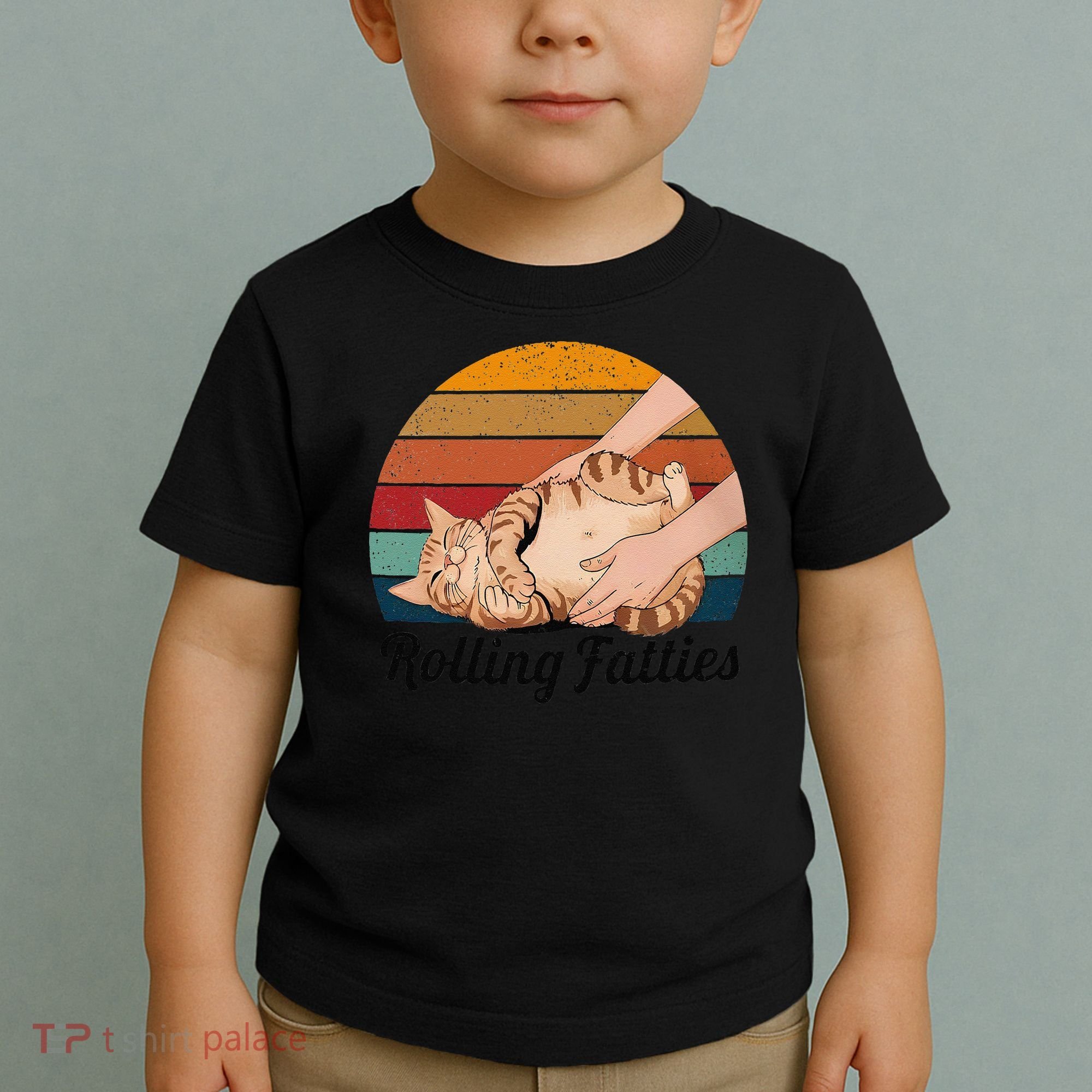 Rolling Fatties Cat Lover Humor Pet Cat Kitten Owner Toddler T-Shirt