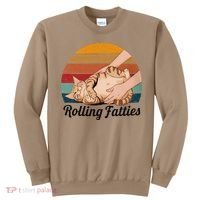 Rolling Fatties Cat Lover Humor Pet Cat Kitten Owner Sweatshirt thumb 0