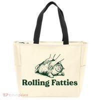 Rolling Fatties Cat Funny Cat Lover Kitten Owner Kitty Tote Bag thumb 0