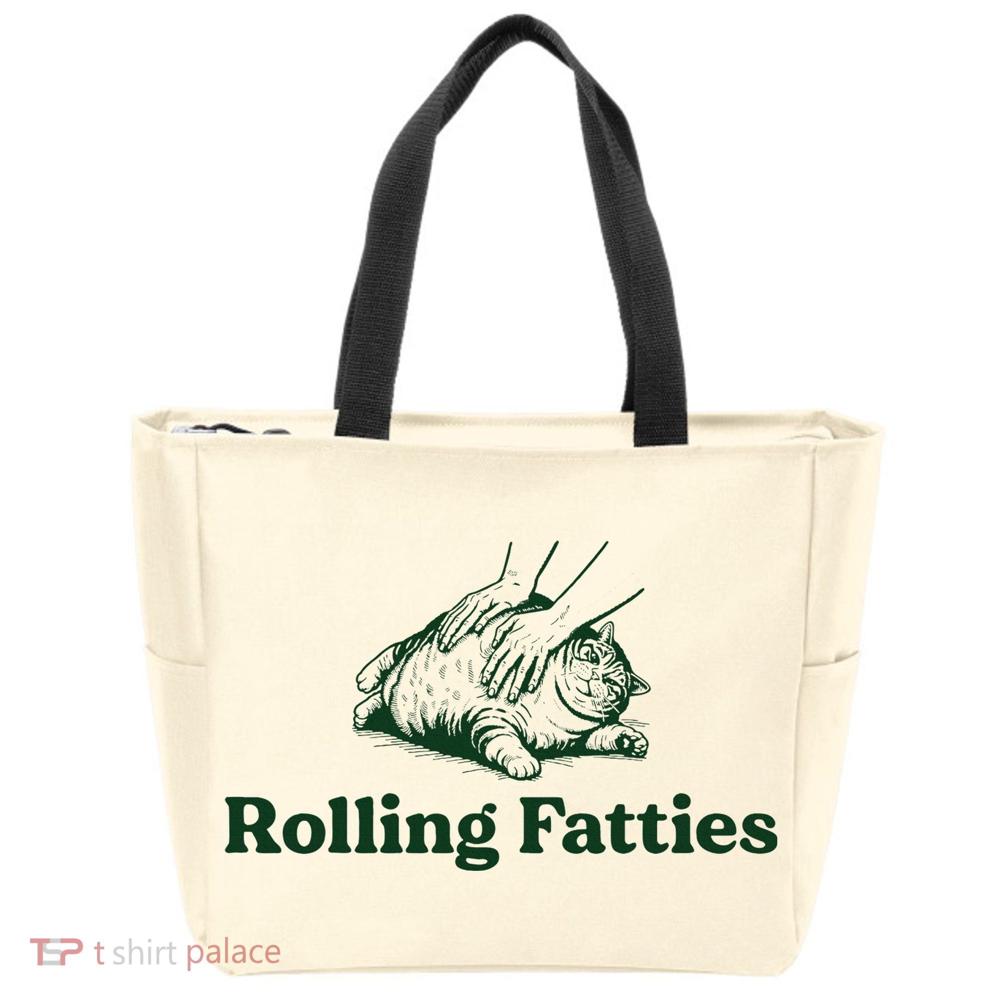 Rolling Fatties Cat Funny Cat Lover Kitten Owner Kitty Tote Bag