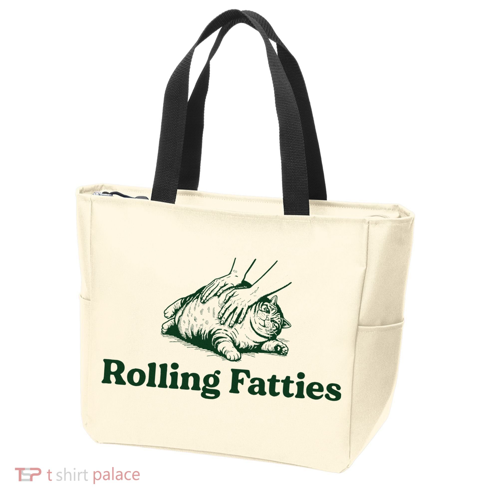 Rolling Fatties Cat Funny Cat Lover Kitten Owner Kitty Tote Bag