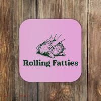 Rolling Fatties Cat Funny Cat Lover Kitten Owner Kitty Coaster thumb 0