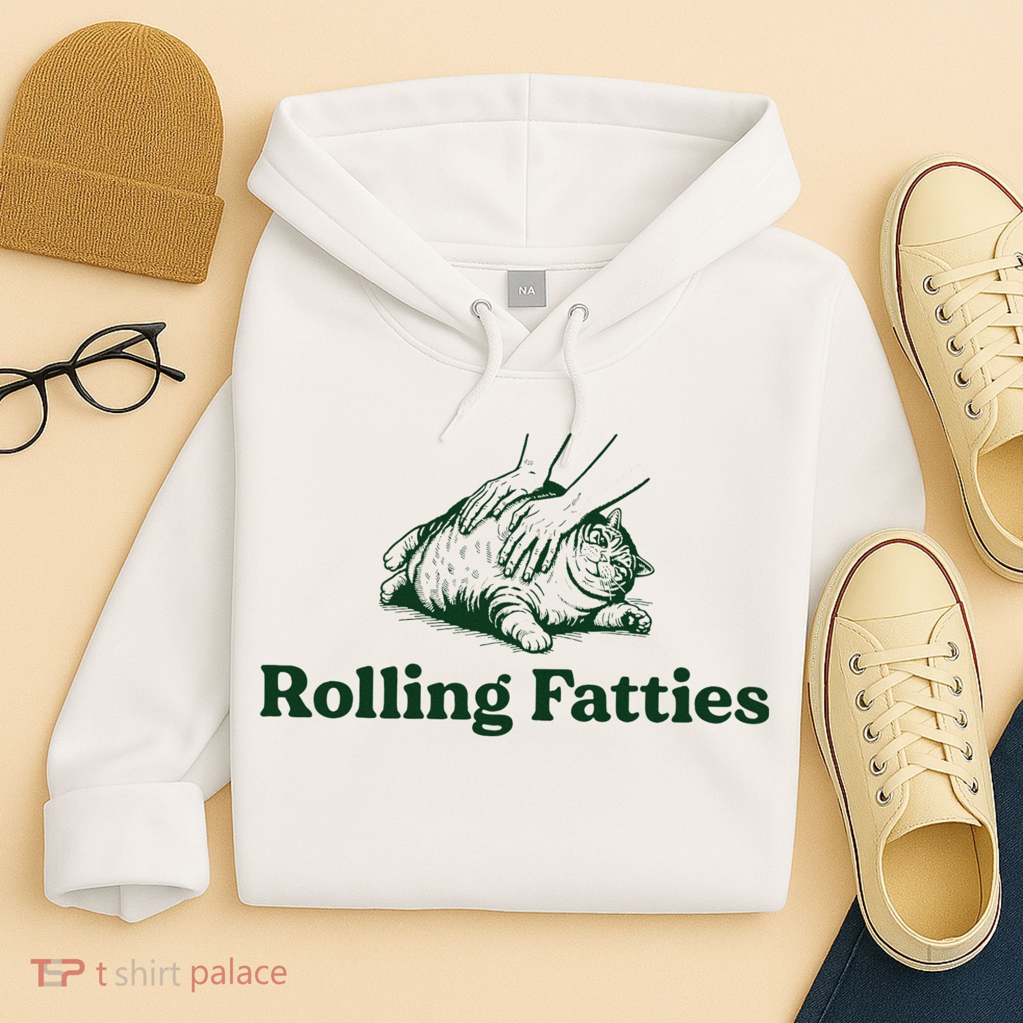 Rolling Fatties Cat Funny Cat Lover Kitten Owner Kitty Hoodie