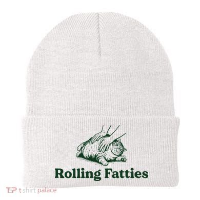 Rolling Fatties Cat Funny Cat Lover Kitten Owner Kitty Beanie