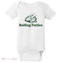 Rolling Fatties Cat Funny Cat Lover Kitten Owner Kitty Baby Bodysuit thumb 0