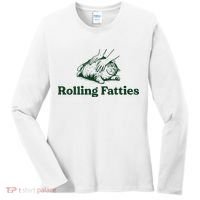 Rolling Fatties Cat Funny Cat Lover Kitten Owner Kitty Women's Long Sleeve Shirt thumb 0