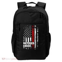 Retired Fire Chief Firefighter Rank Retirement Gift Backpack thumb 0