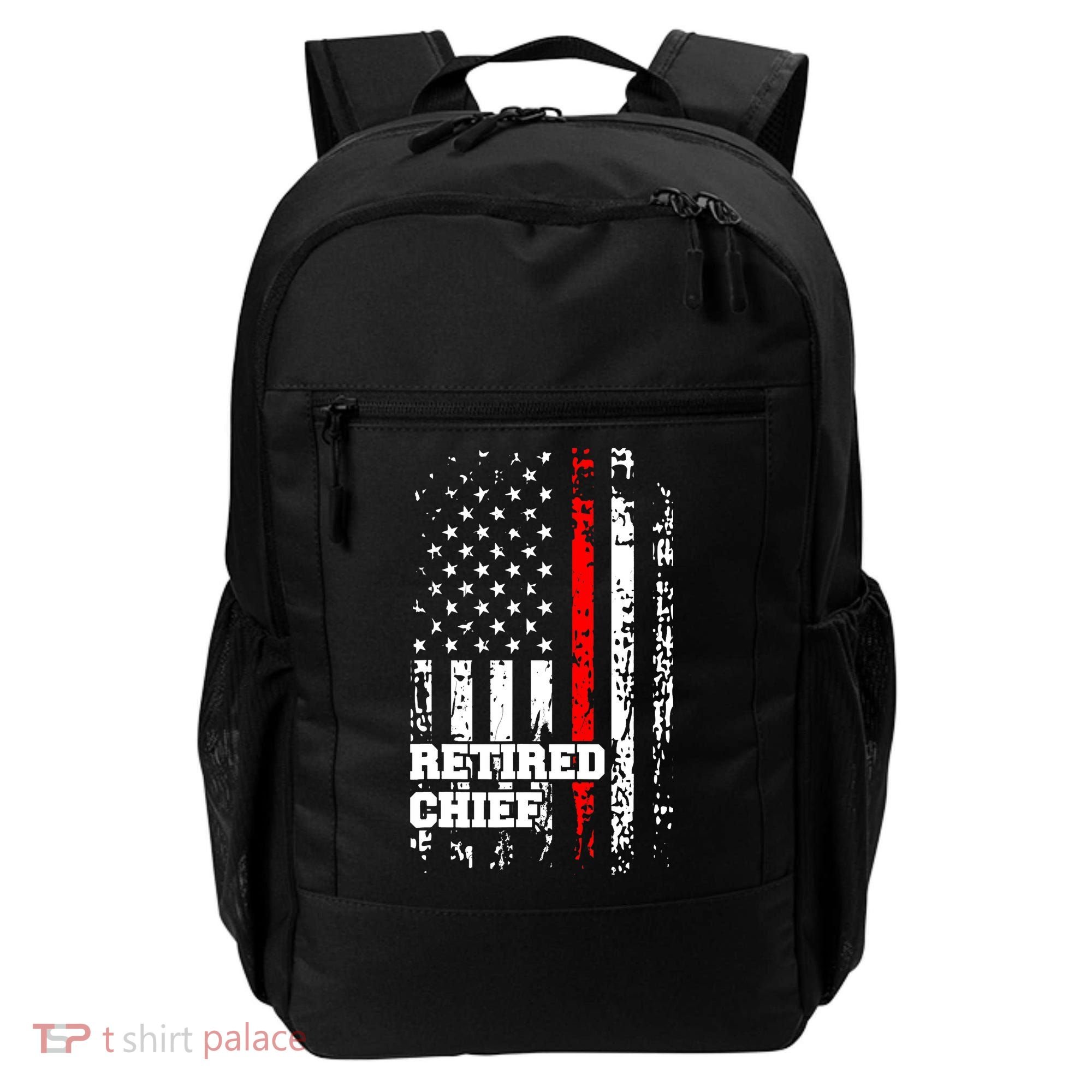 Retired Fire Chief Firefighter Rank Retirement Gift Backpack