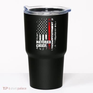 Retired Fire Chief Firefighter Rank Retirement Gift Tumbler