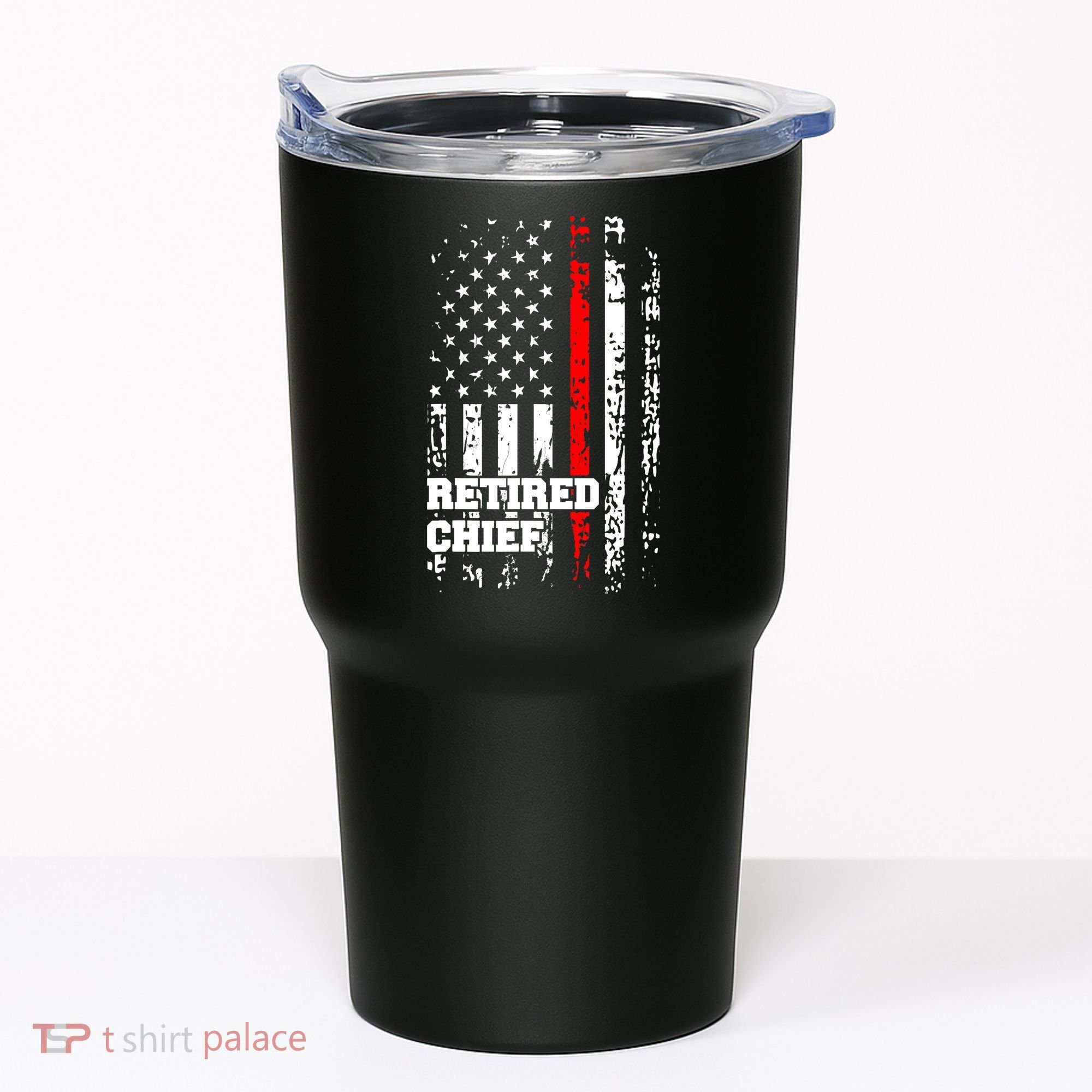 Retired Fire Chief Firefighter Rank Retirement Gift Tumbler