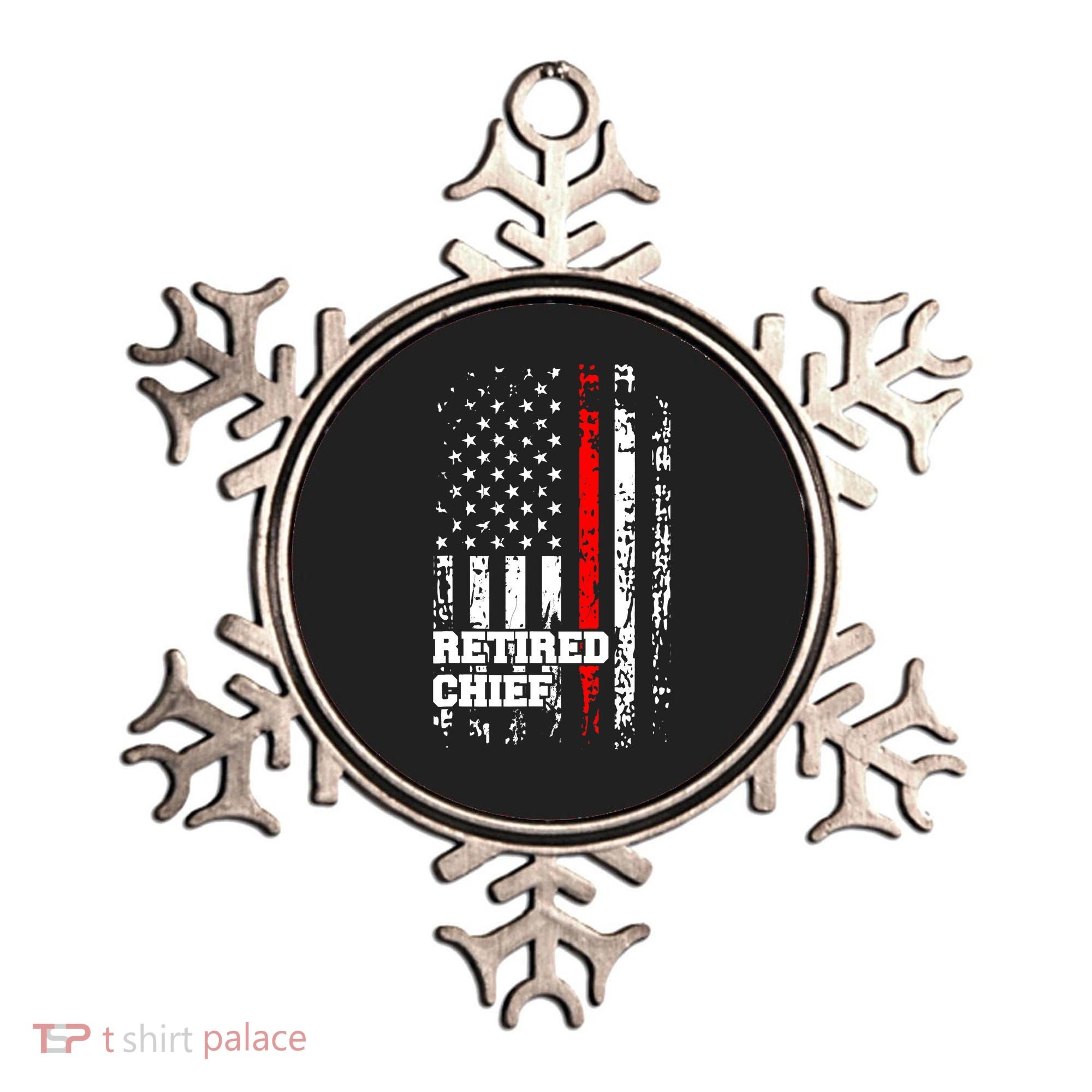 Retired Fire Chief Firefighter Rank Retirement Gift Ornament