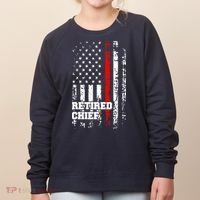 Retired Fire Chief Firefighter Rank Retirement Gift Women's Sweatshirt thumb 0