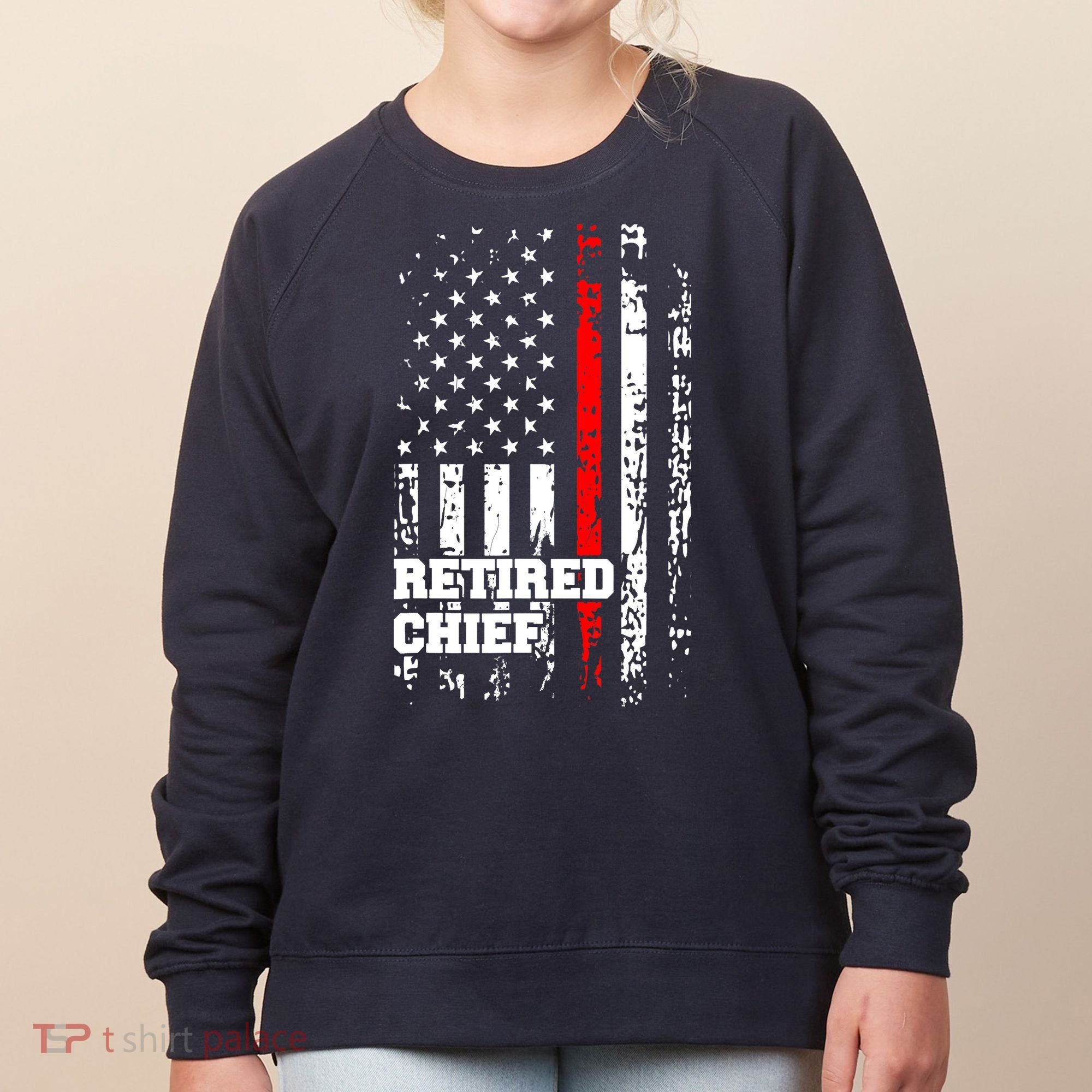 Retired Fire Chief Firefighter Rank Retirement Gift Women's Sweatshirt