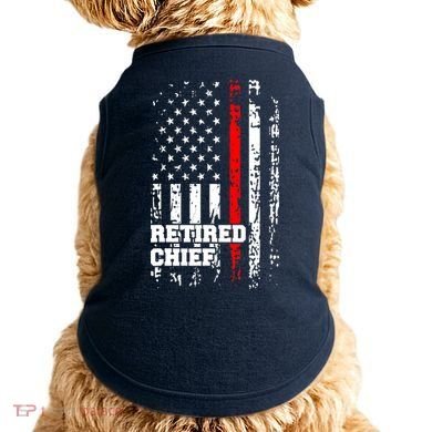Retired Fire Chief Firefighter Rank Retirement Gift Doggie Tank
