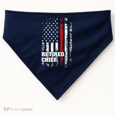 Retired Fire Chief Firefighter Rank Retirement Gift USA-Made Doggie Bandana