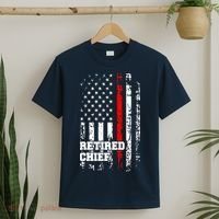 Retired Fire Chief Firefighter Rank Retirement Gift T-Shirt thumb 2