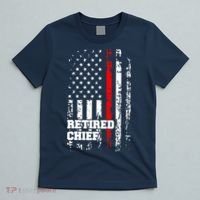 Retired Fire Chief Firefighter Rank Retirement Gift T-Shirt thumb 5