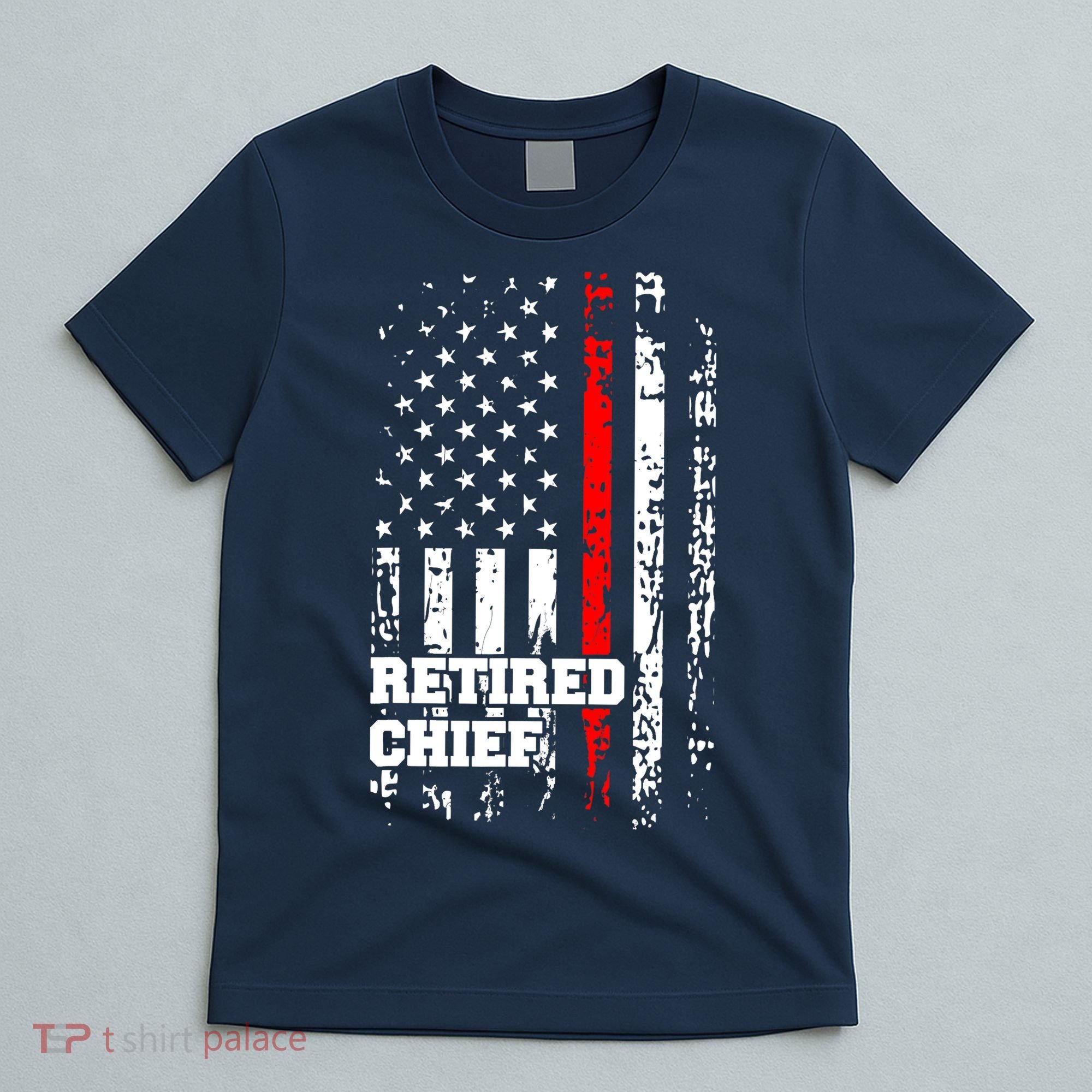 Retired Fire Chief Firefighter Rank Retirement Gift T-Shirt