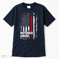 Retired Fire Chief Firefighter Rank Retirement Gift Tall T-Shirt thumb 0