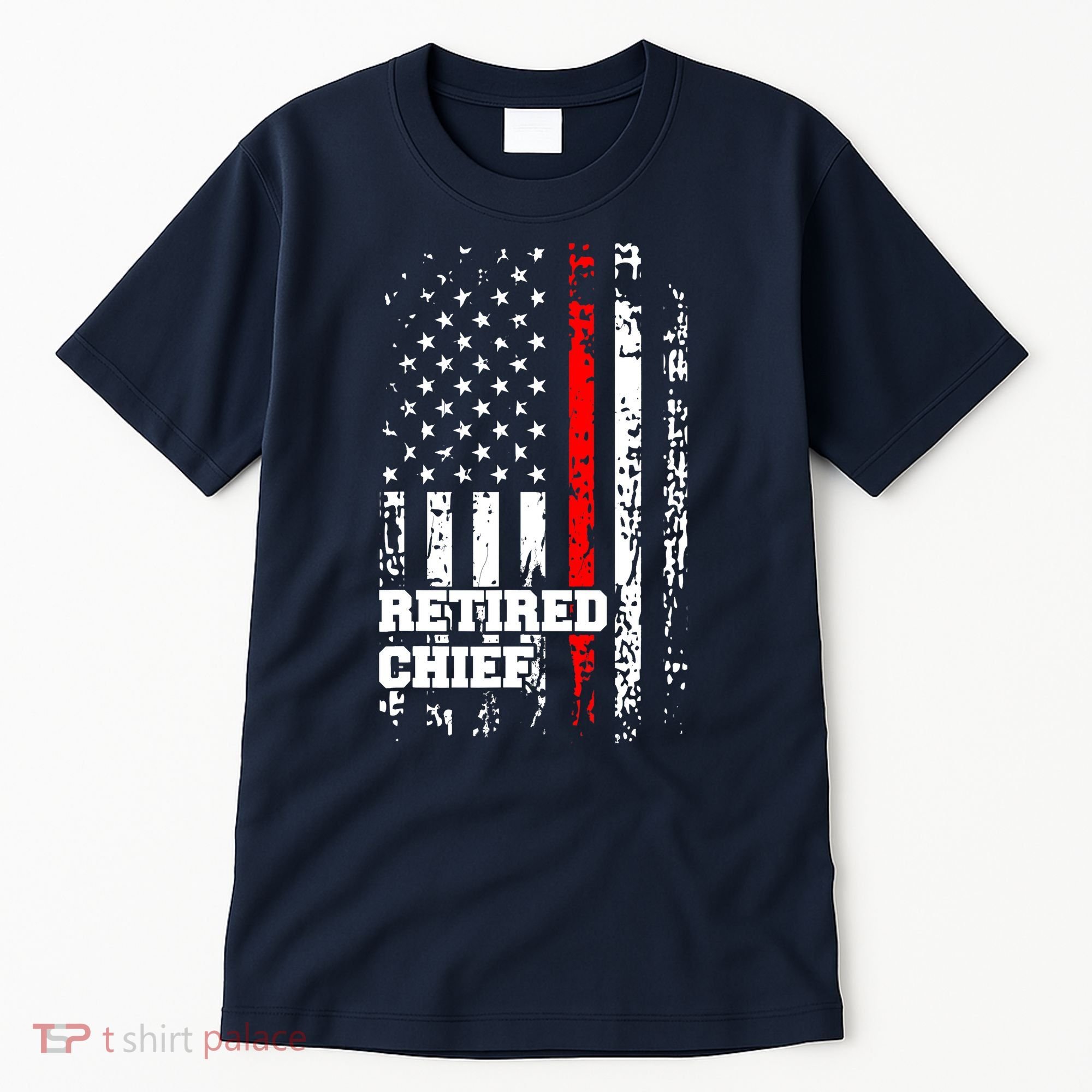 Retired Fire Chief Firefighter Rank Retirement Gift Tall T-Shirt