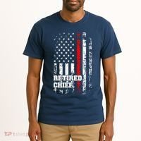 Retired Fire Chief Firefighter Rank Retirement Gift Tall T-Shirt thumb 2
