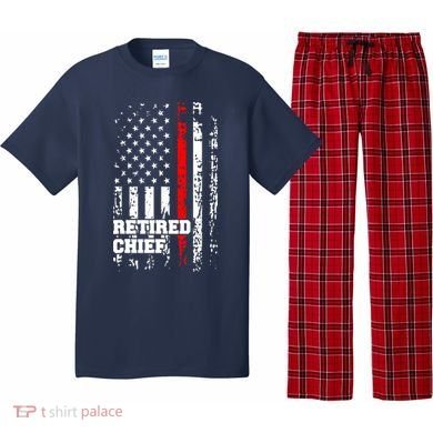 Retired Fire Chief Firefighter Rank Retirement Gift Pajama Set