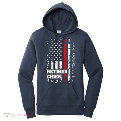 Retired Fire Chief Firefighter Rank Retirement Gift Women's Hoodie