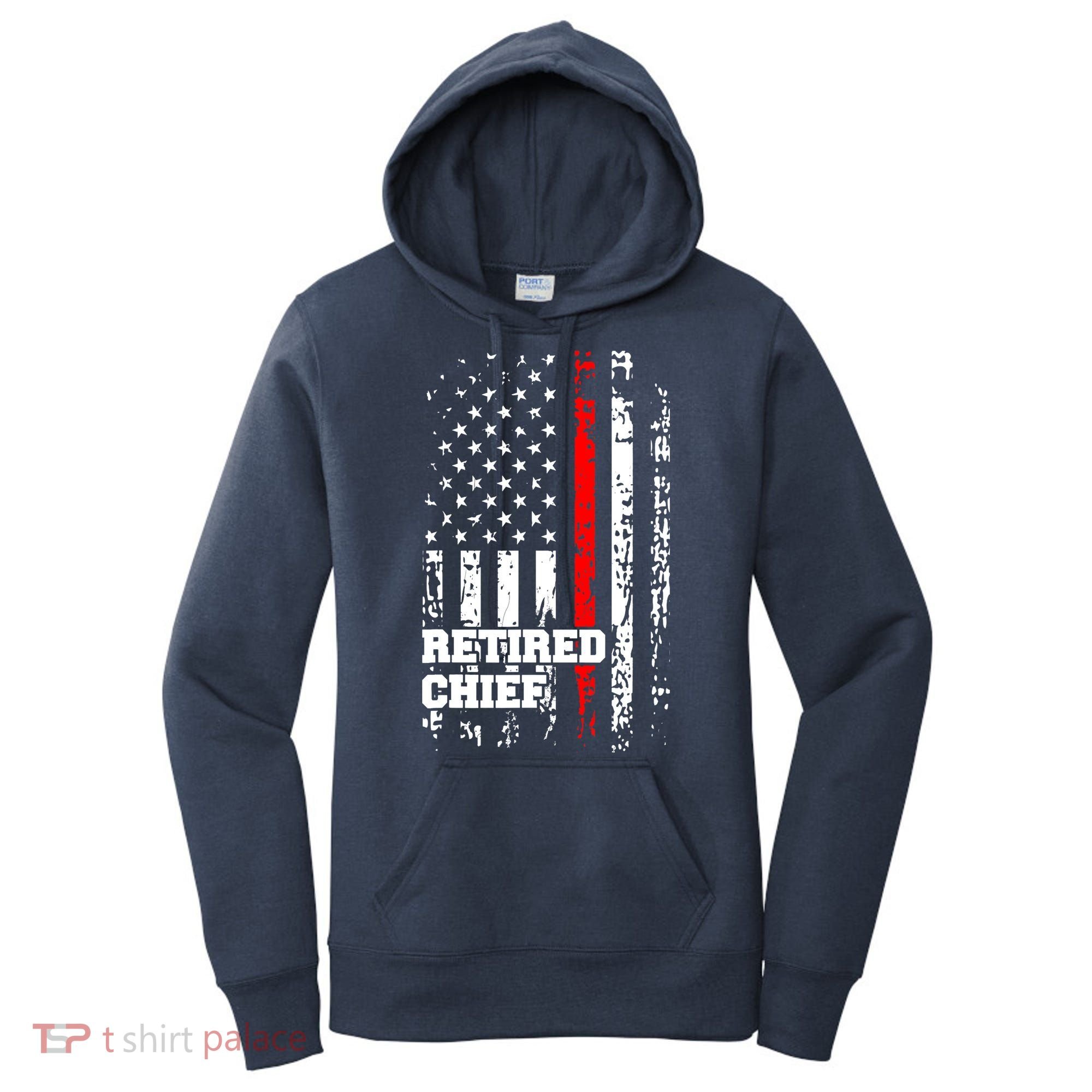 Retired Fire Chief Firefighter Rank Retirement Gift Women's Hoodie