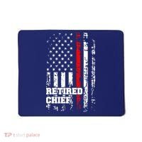 Retired Fire Chief Firefighter Rank Retirement Gift Mousepad thumb 0