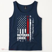 Retired Fire Chief Firefighter Rank Retirement Gift Tank Top thumb 2