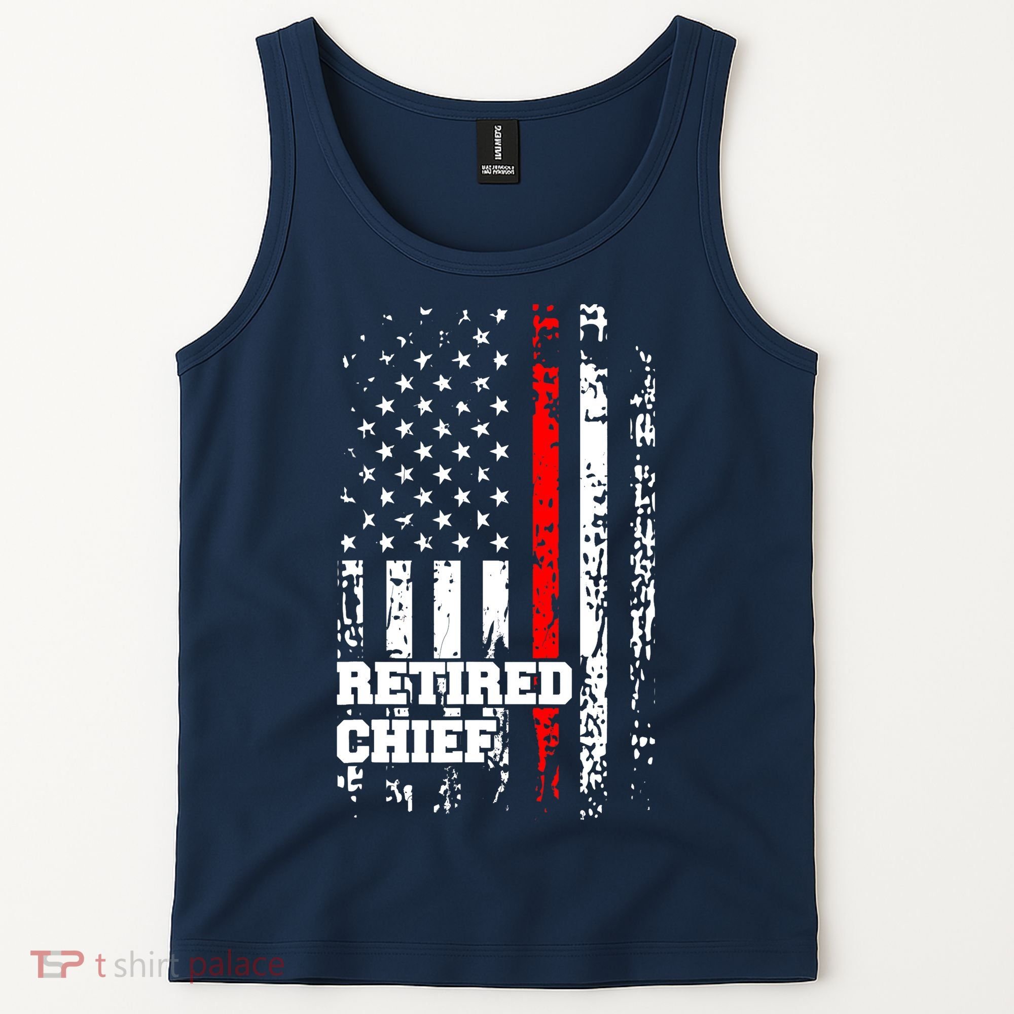 Retired Fire Chief Firefighter Rank Retirement Gift Tank Top