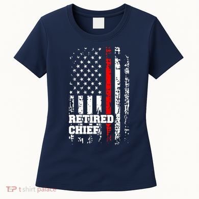 Retired Fire Chief Firefighter Rank Retirement Gift Women's T-Shirt